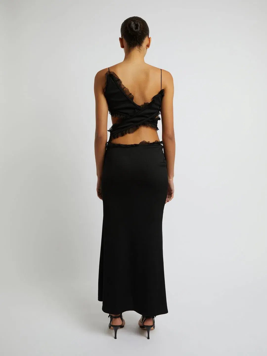 Christopher Esber Long Black Carina Sloped Interlink Tank Dress Size 6 photo 2