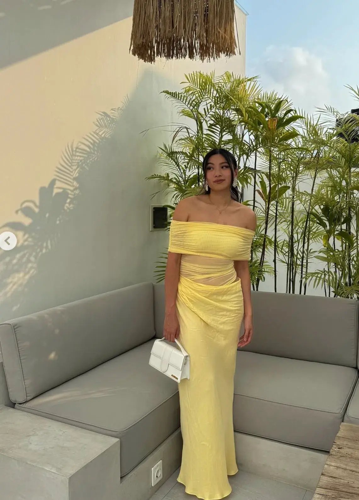 Benni Nico Off Shoulder Maxi Dress Butter Yellow Size 10 photo 6