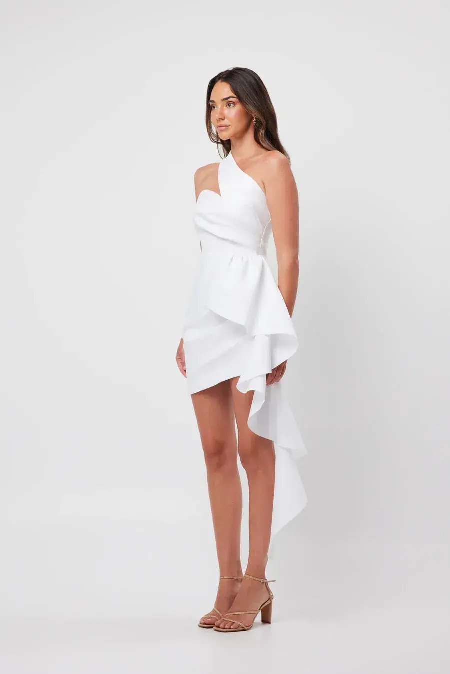 Elliatt Convergence Dress White Size 10 photo 2