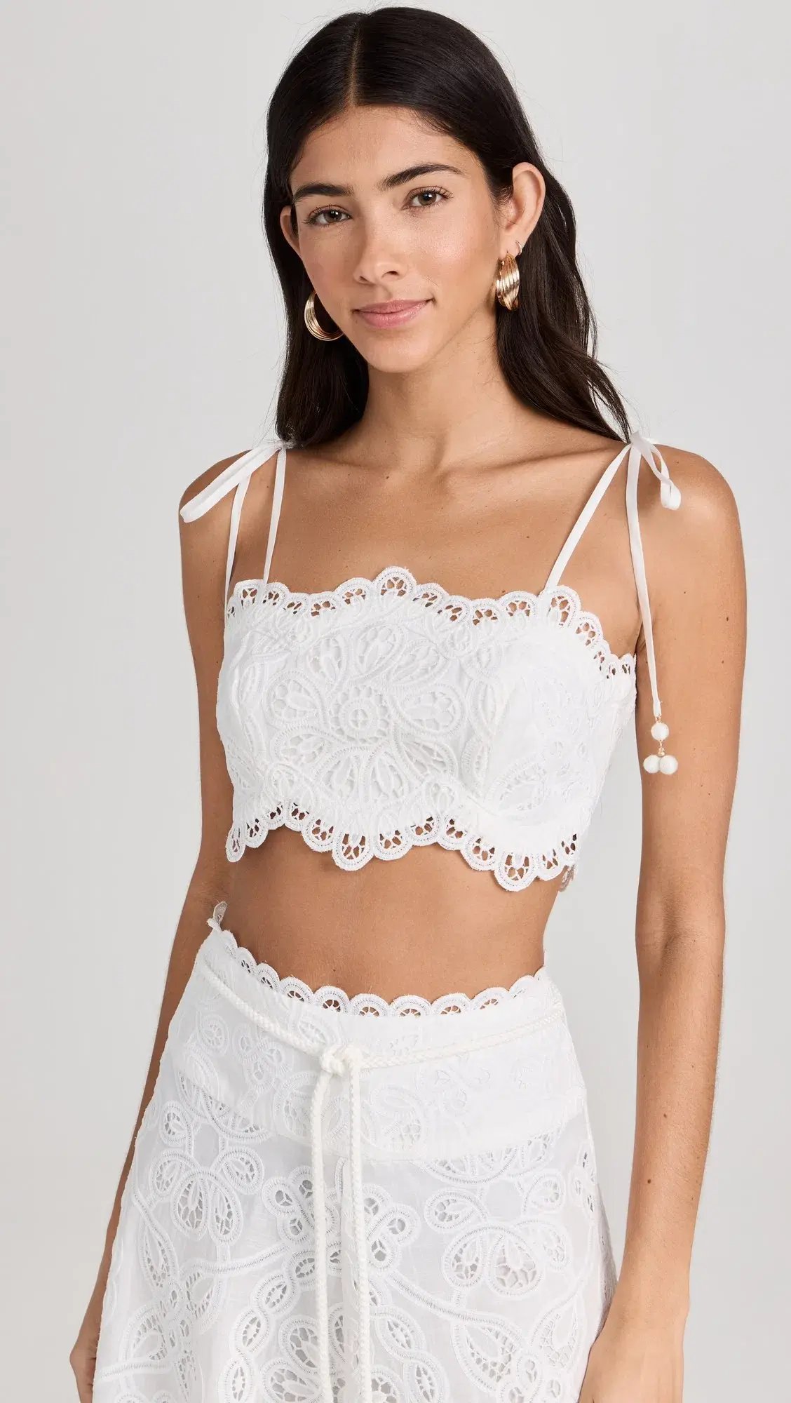 Zimmermann Ottie Embroidered Bodice & Flared Skirt Set Ivory Size 1 / AU 10 photo 2