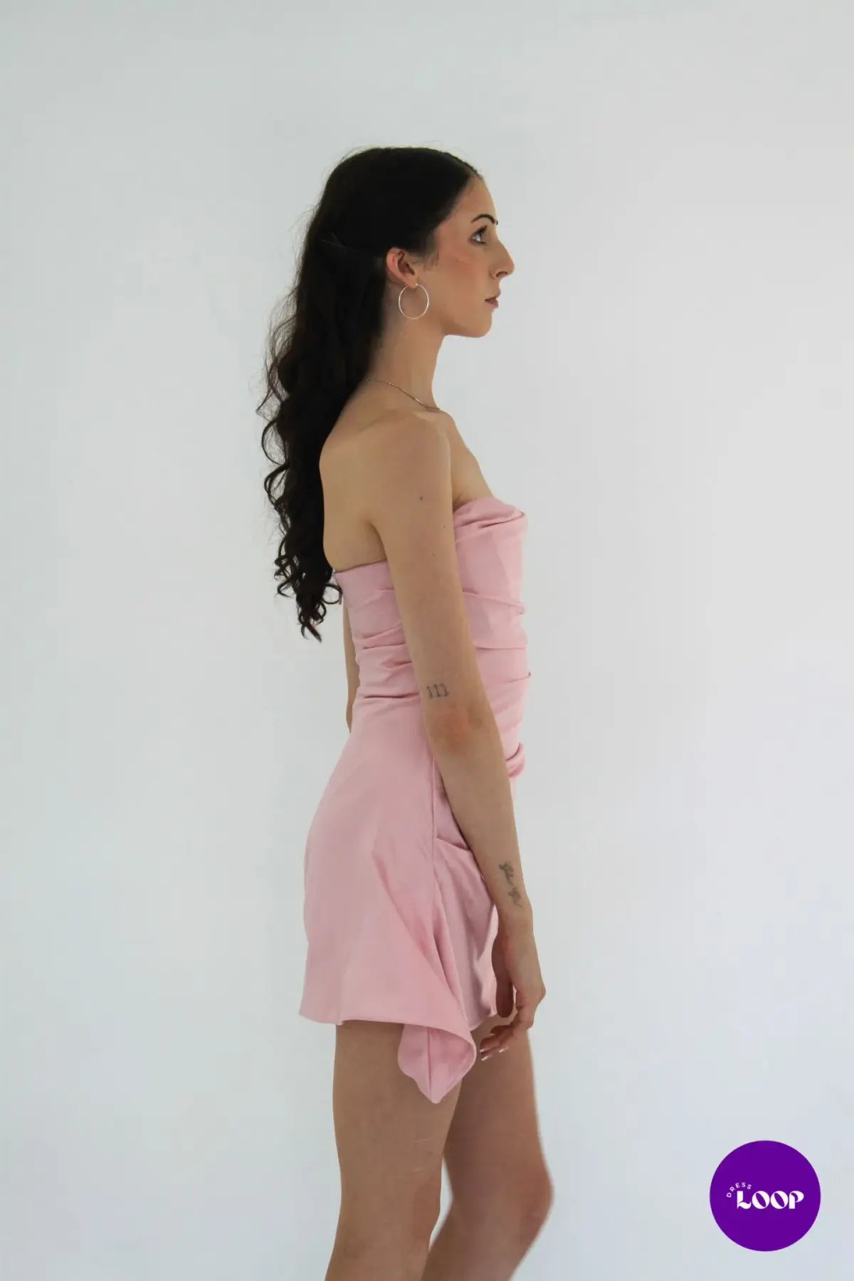 House of CB Jasmine Draped Strapless Corset Mini Dress Rose Pink Size M / AU 10 photo 3