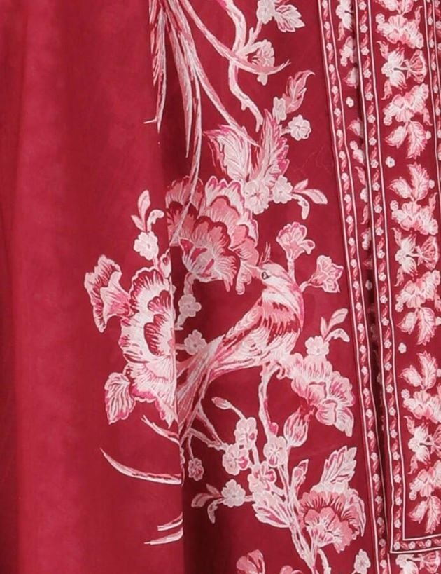 Zimmermann Tiggy Wrap Midi Dress in Rhubarb Bird photo 4