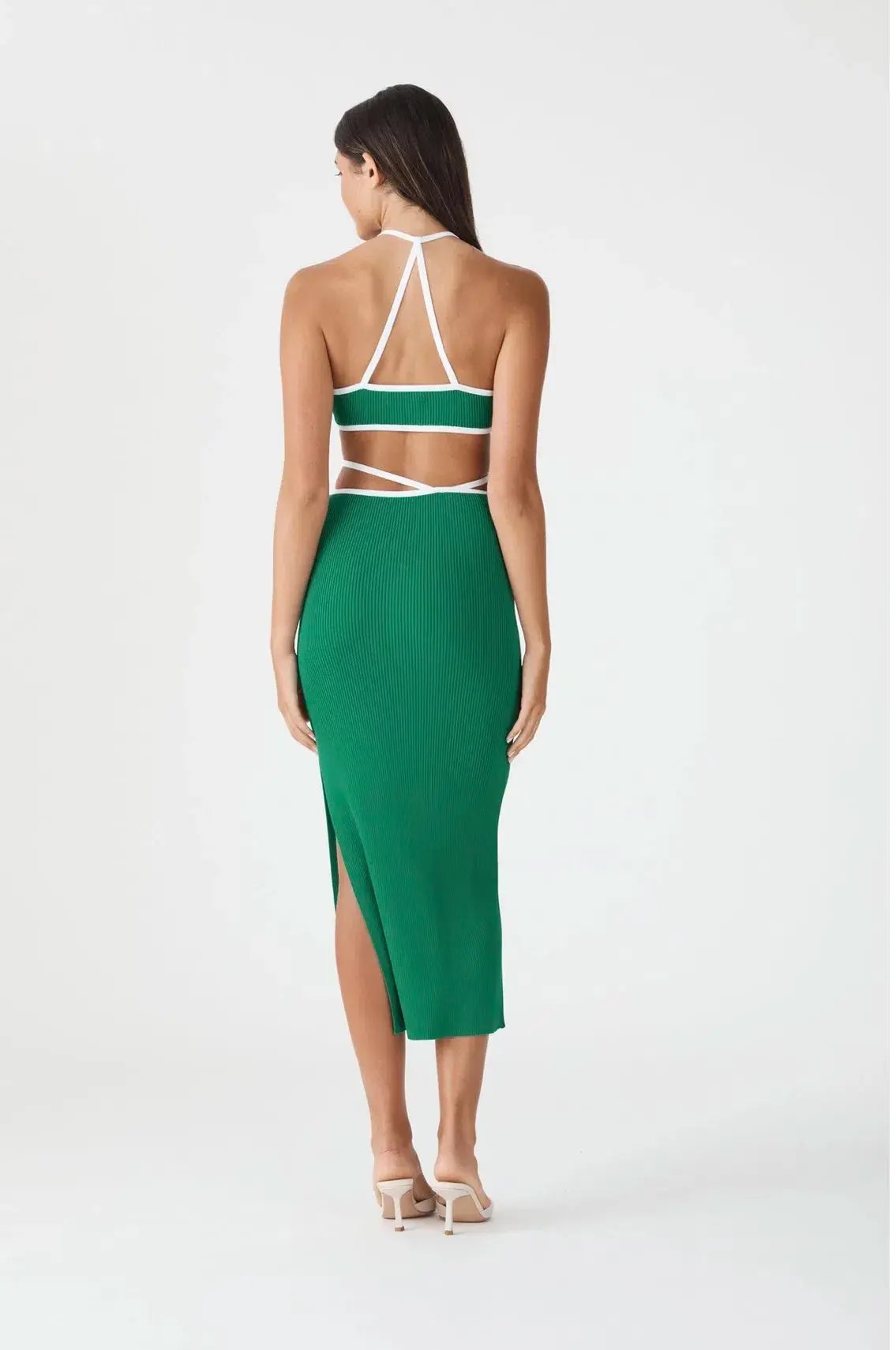 San Sloane Gabby Midi Dress Green Size 8 photo 3