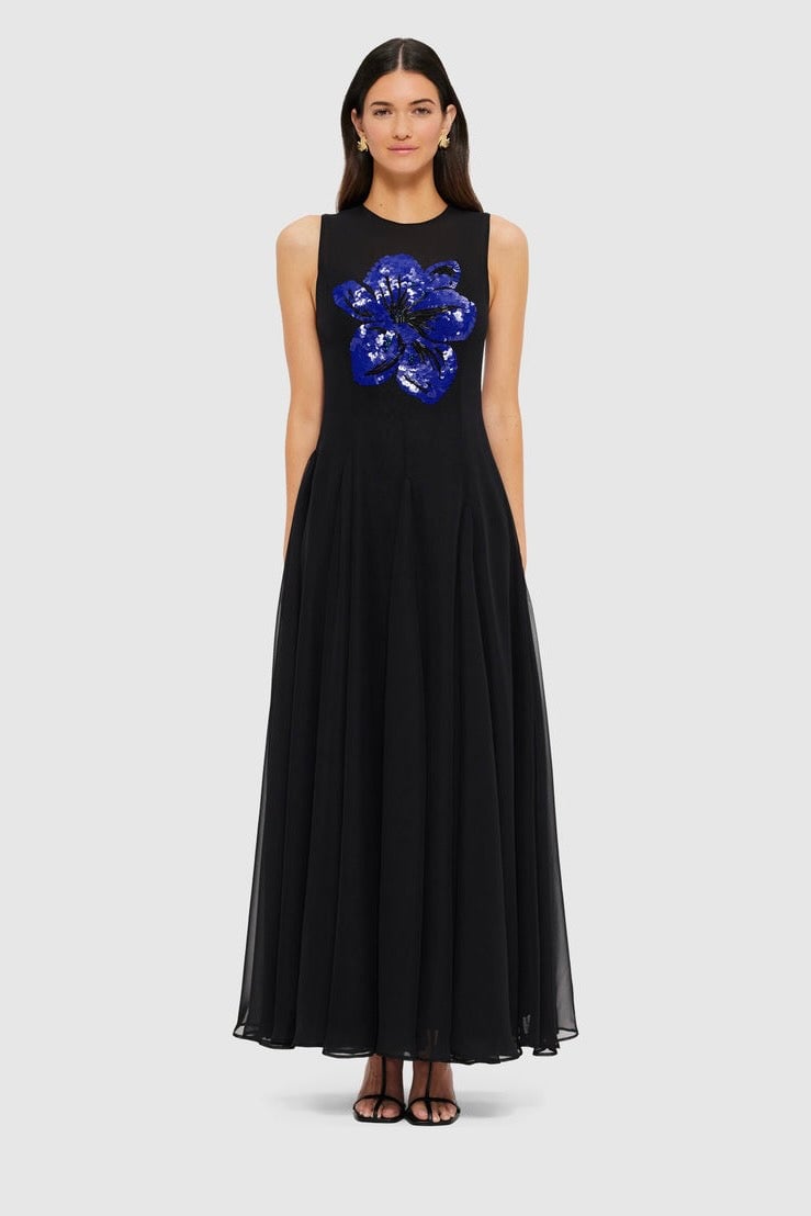 Leo Lin Linnea Embellished Maxi Dress - Ebony photo 5