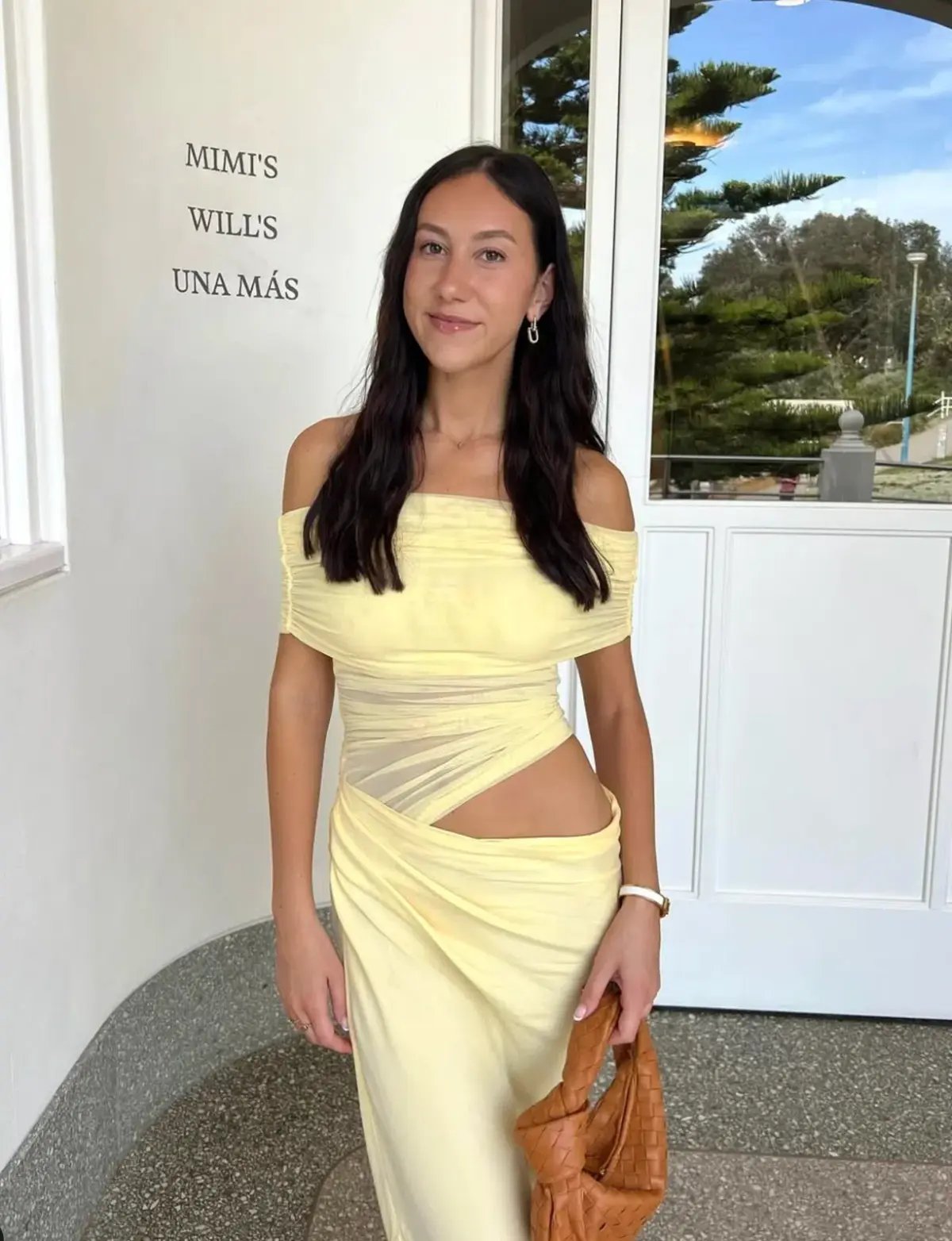 Benni Nico Off Shoulder Maxi Dress Butter Yellow Size 10 photo 8
