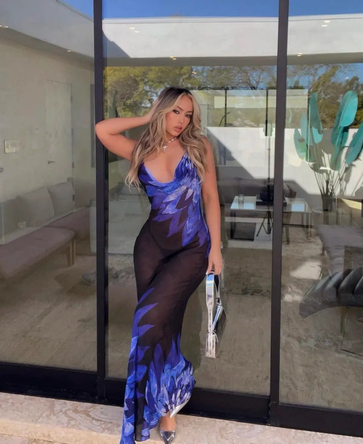 Rat & Boa Coralina Maxi Dress Blue Size M/Au 10 photo 4