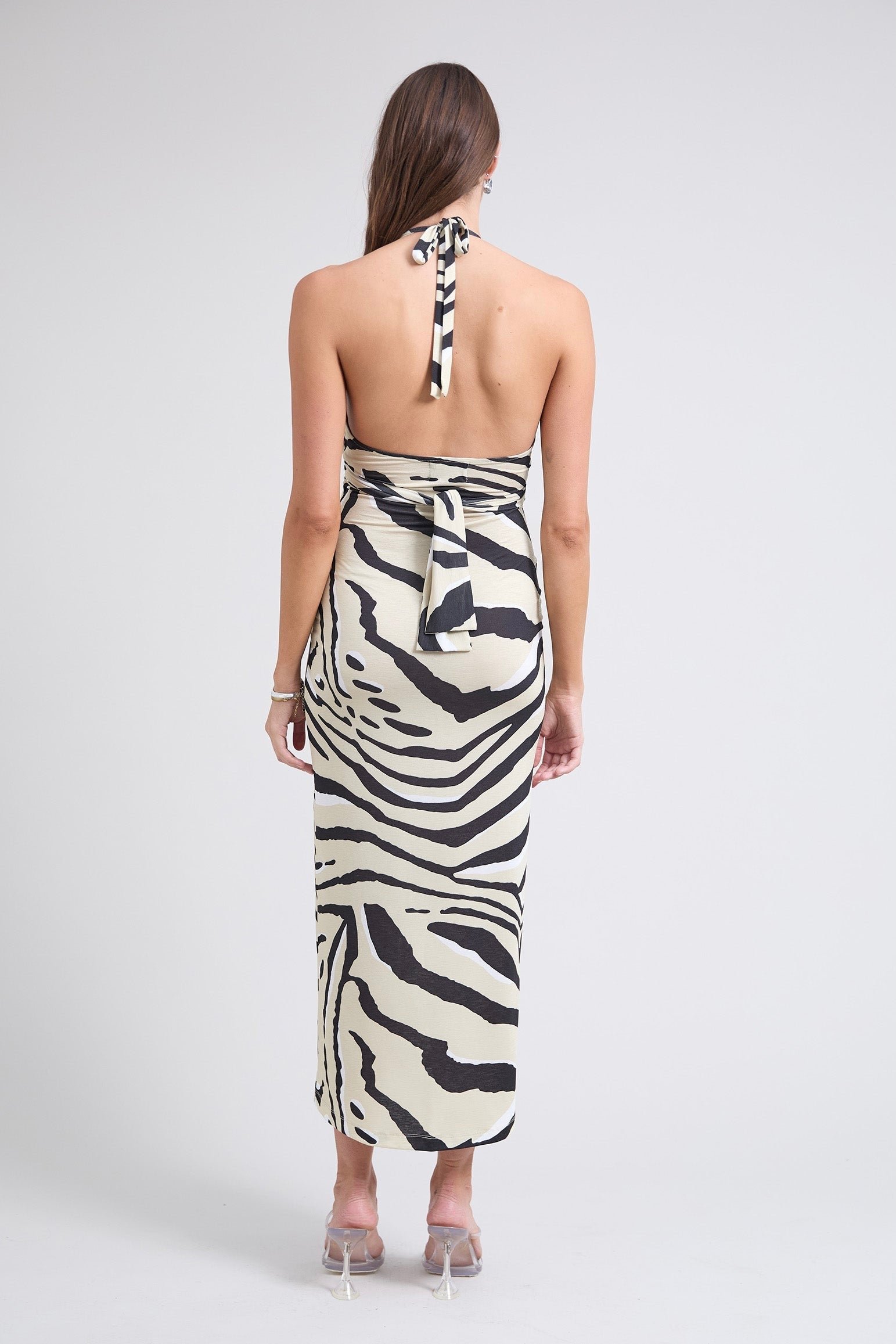 PFEIFFER TOCA TIE UP DRESS - ZEBRA photo 4