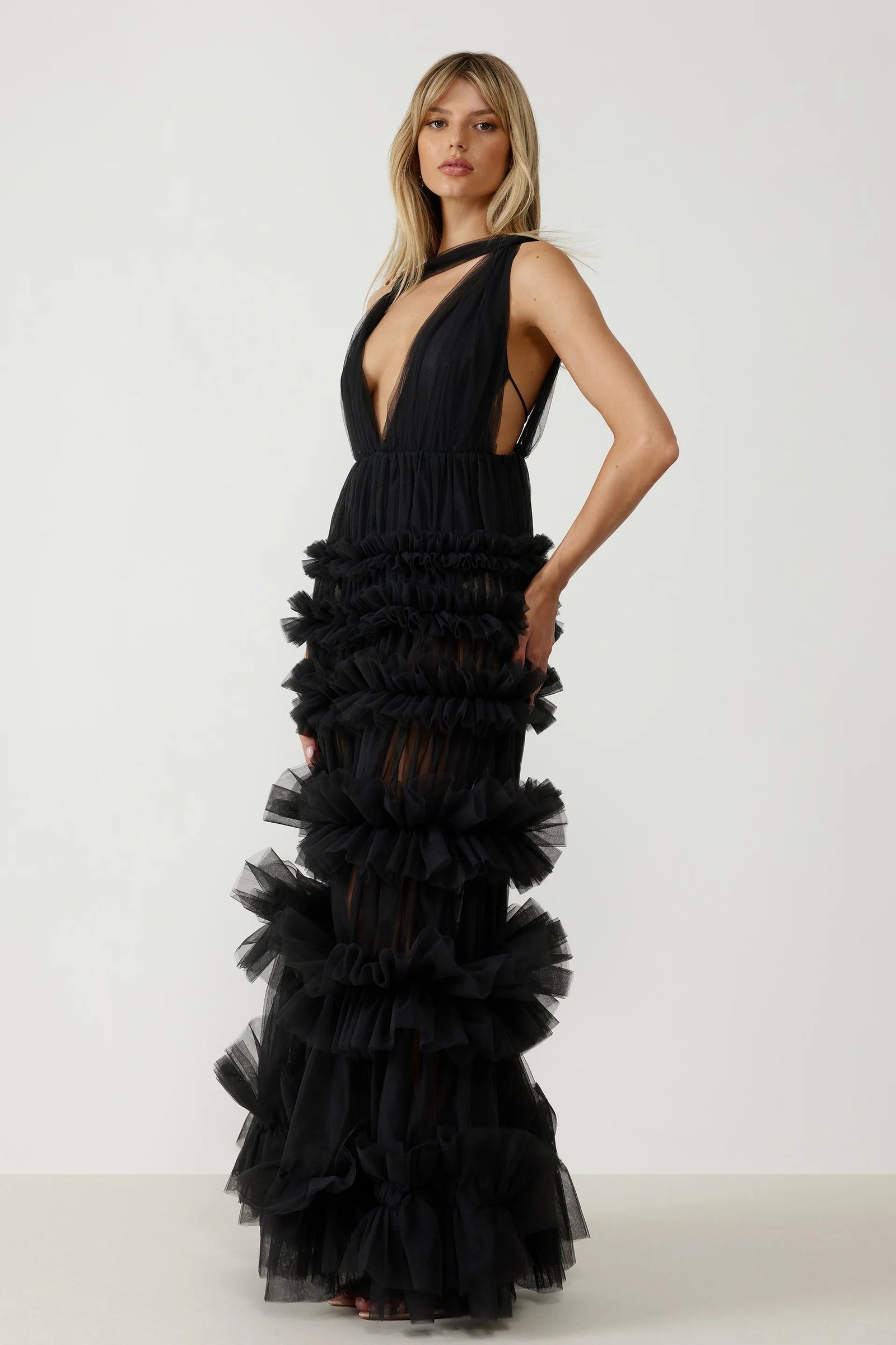 LEXI MARIELLA DRESS - CHARCOAL photo 2