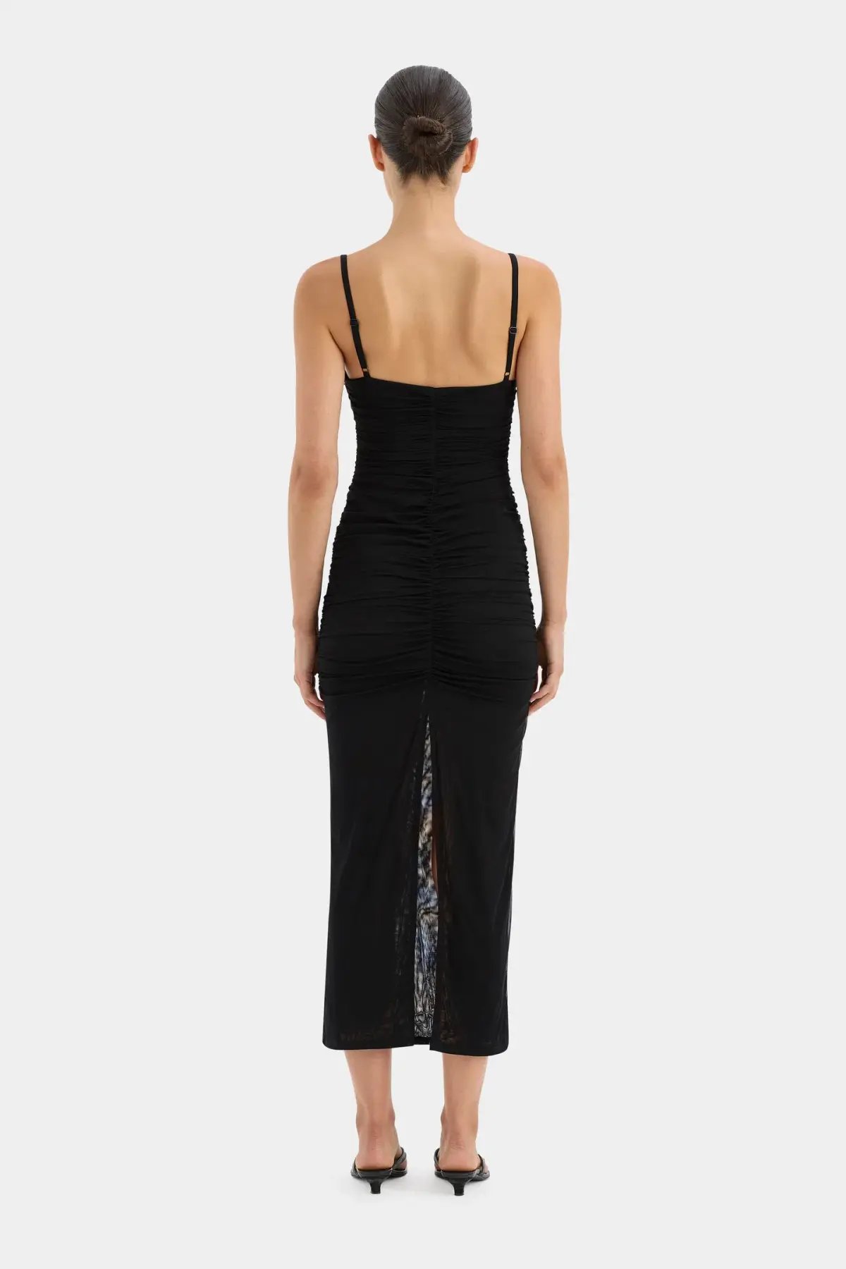 Sir the Label Jacques Gathered Midi Dress Black  Size 1/Au 8 photo 3