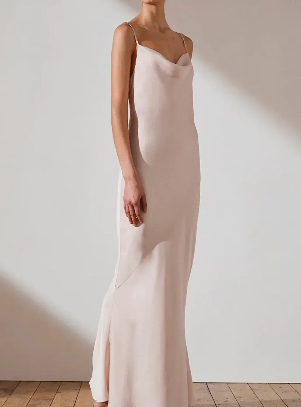 Shona Joy Luxe Bias Cowl Slip Dresss White Size 6 photo 2