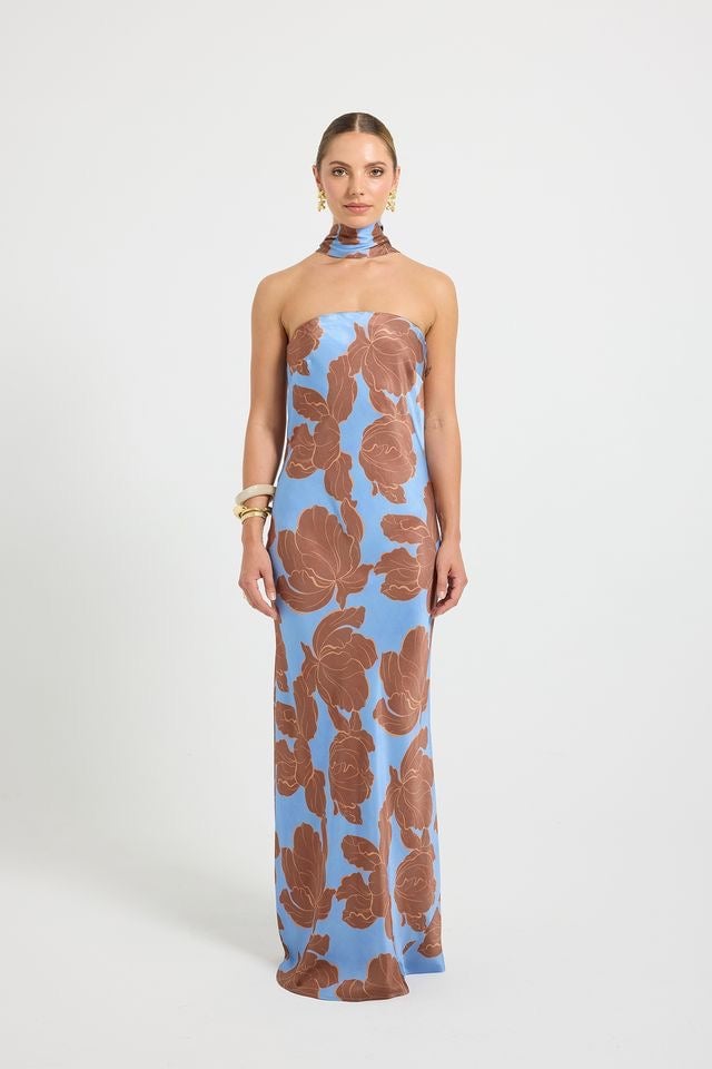 Pasduchas Lucent Strapless Maxi Dress - Choc Ocean photo 2