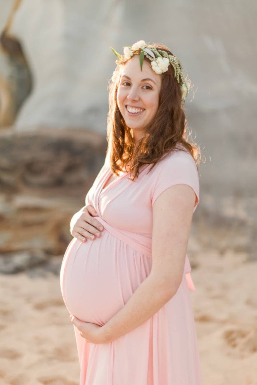 Mama Rentals Chelsea Cotton Maxi - Blush Pink photo 2
