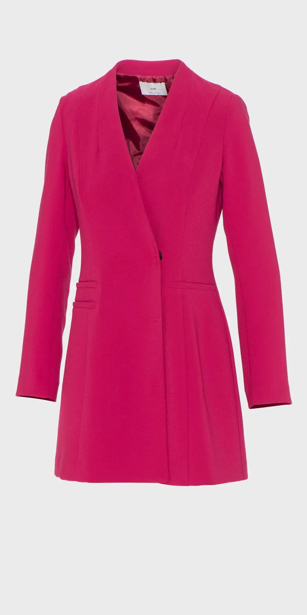Cue Blazer Mini Dress Hot Pink Size 10 photo 3