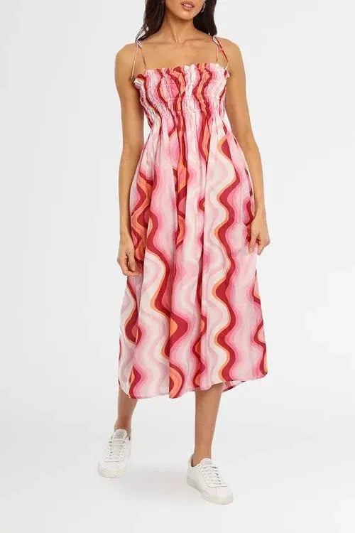 Steele Mirabella Dress Pink Print Size 12 photo 2