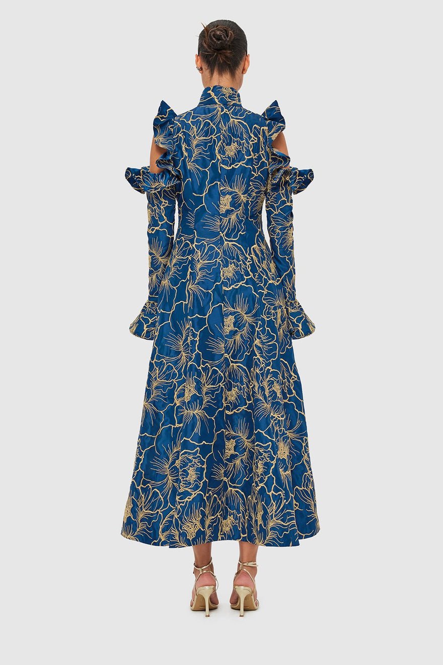 Leo Lin Ezra Midi Dress - Marine Blue photo 4