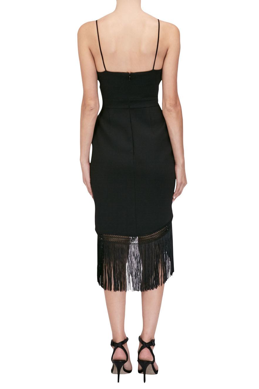 NICHOLAS - Fringe Crepe Wrap Cami Dress photo 3