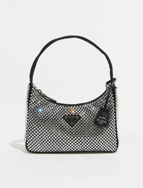 Prada Crystal Re Edition Bag Black photo 2