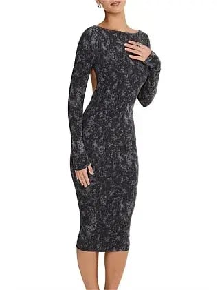 Mistress Rocks Distressed Open Back Midi Dress Size 8/XS photo 7