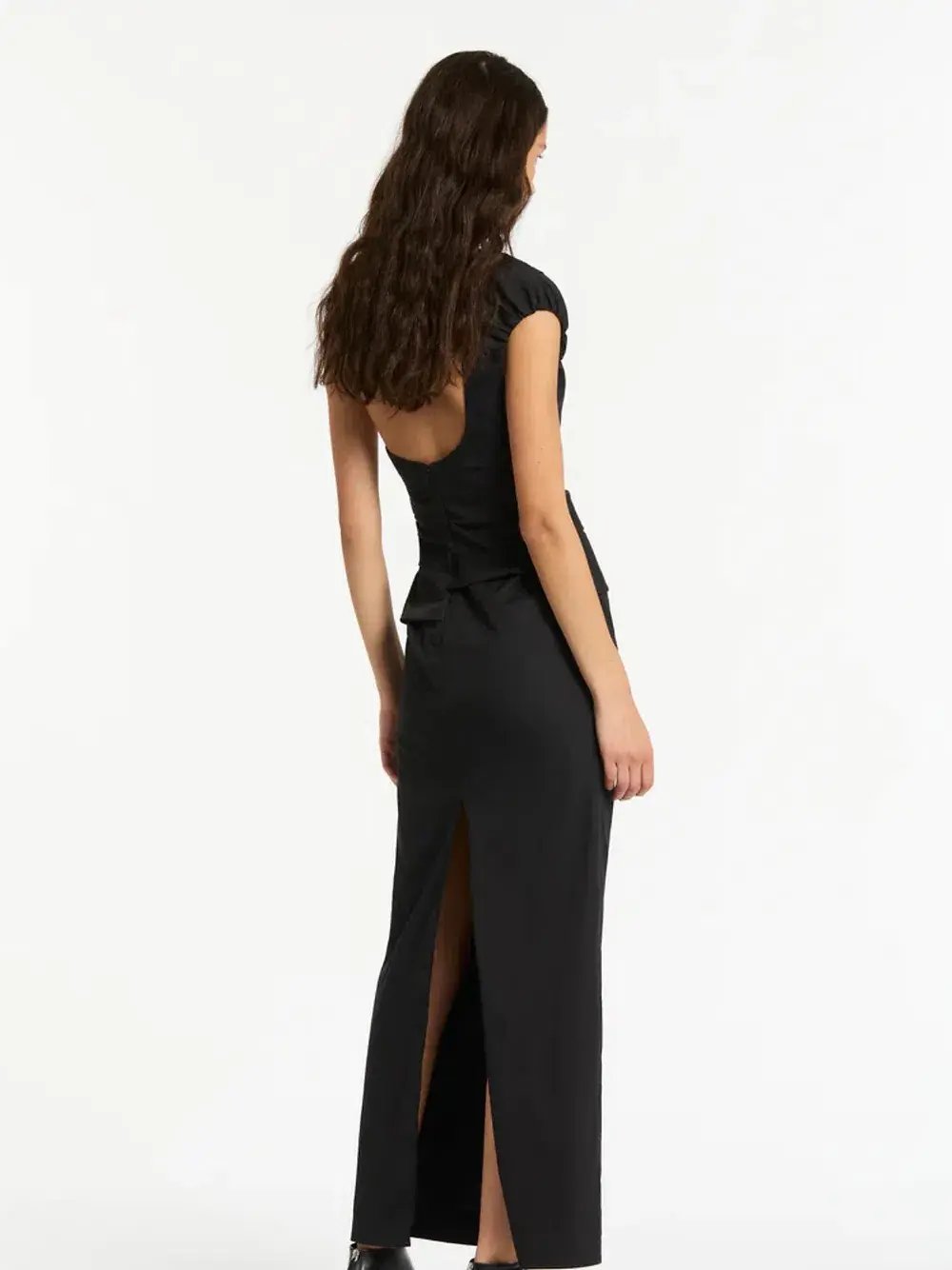 Sir The Label Giacomo Gathered Gown in Black Size 0 / AU 6 photo 6