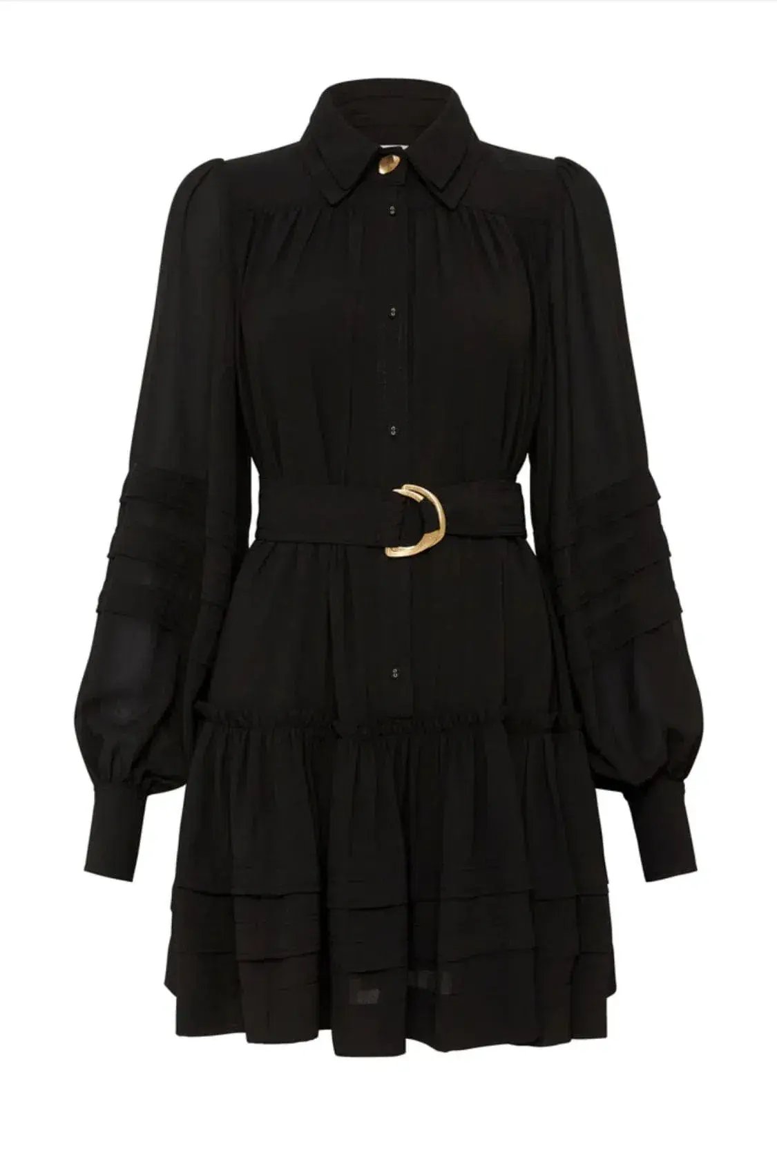 Aje Aurora Belted Mini Dress Black Size 8 photo 4