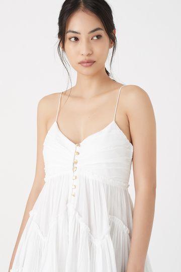 Aje Mimosa Tiered Maxi Dress White Size 8 photo 4