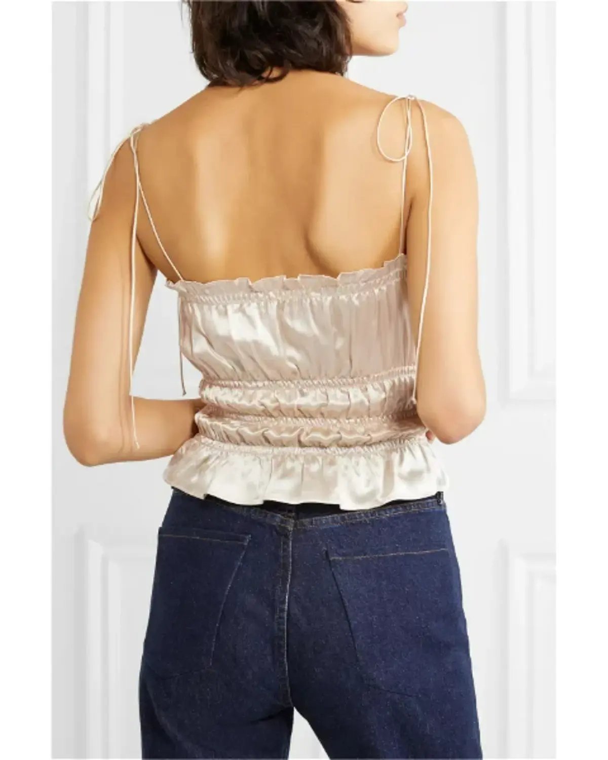 Reformation Viviana Top Cream Size AU 6 photo 3