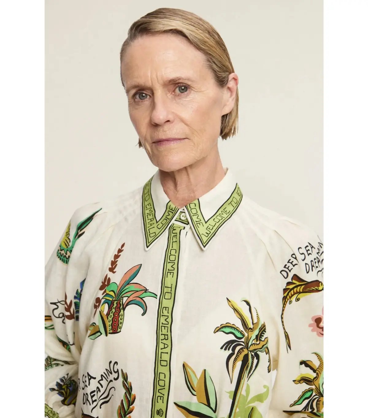 Alemais Day Dream Linen Midi Shirtdress Print Size AU 8 photo 2