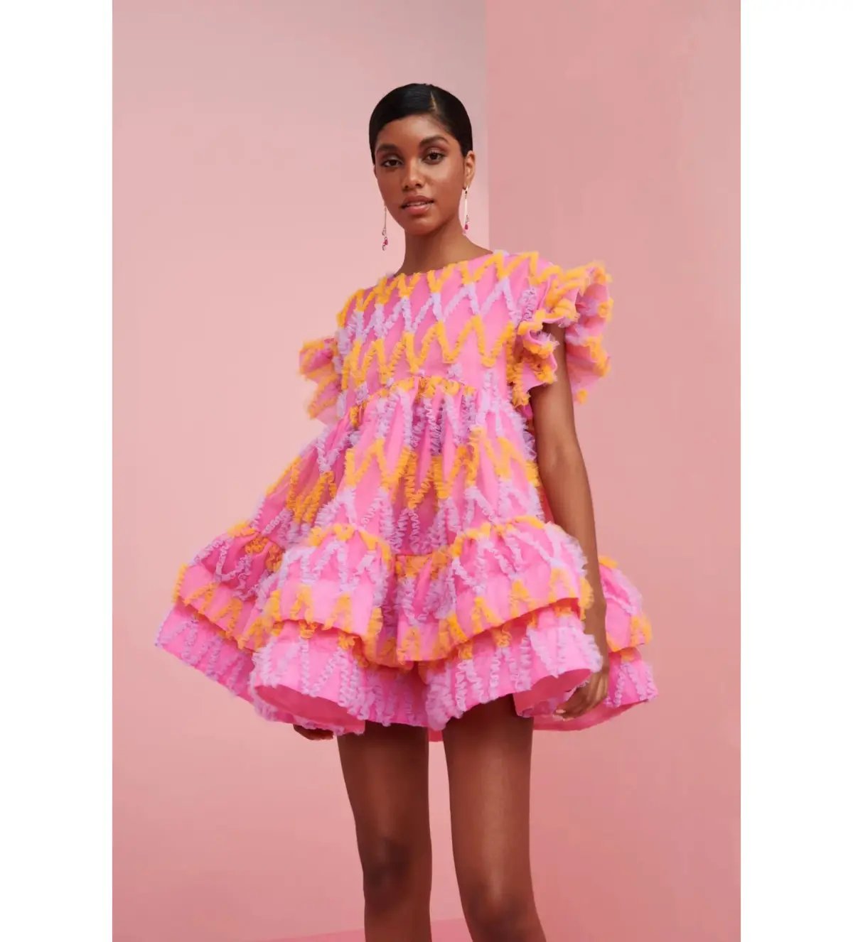 CeliaB Coral Mini Dress Pink Size L/AU 14 photo 2