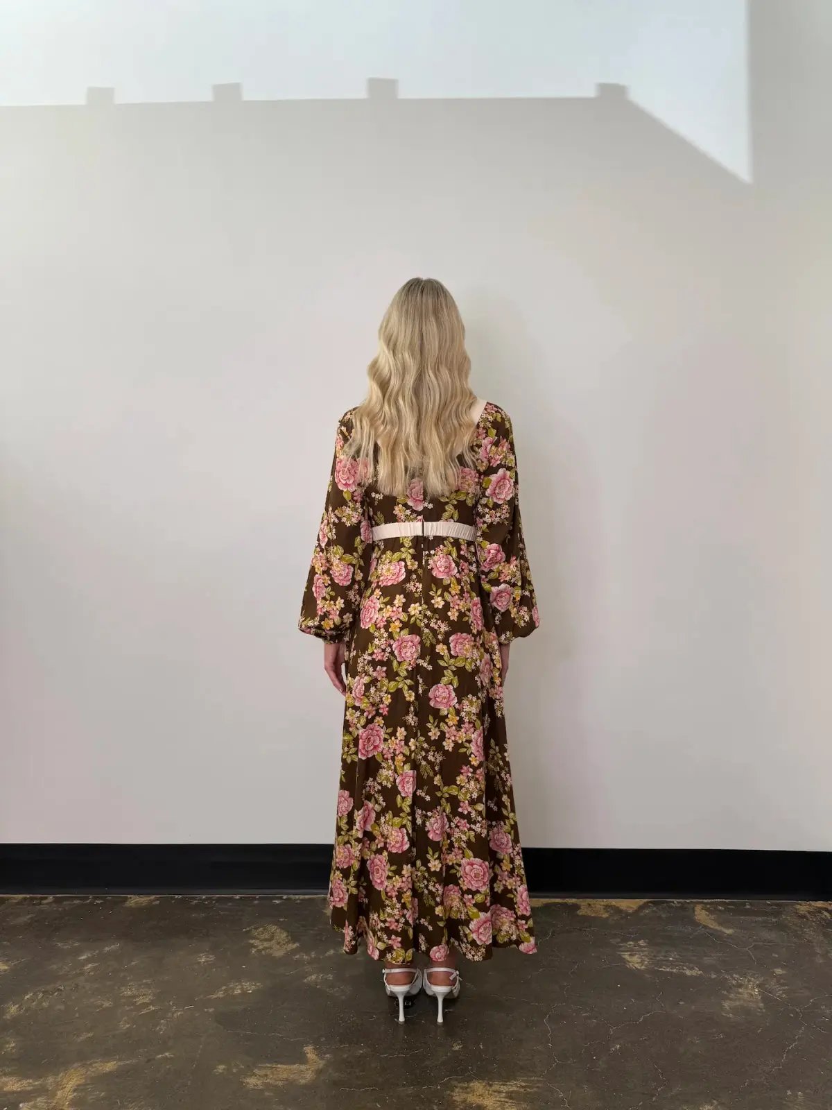 BOHEMIAN TRADERS JULIET SCOOP NECK MIDI / CHOCOLATE / SIZE 8 photo 4