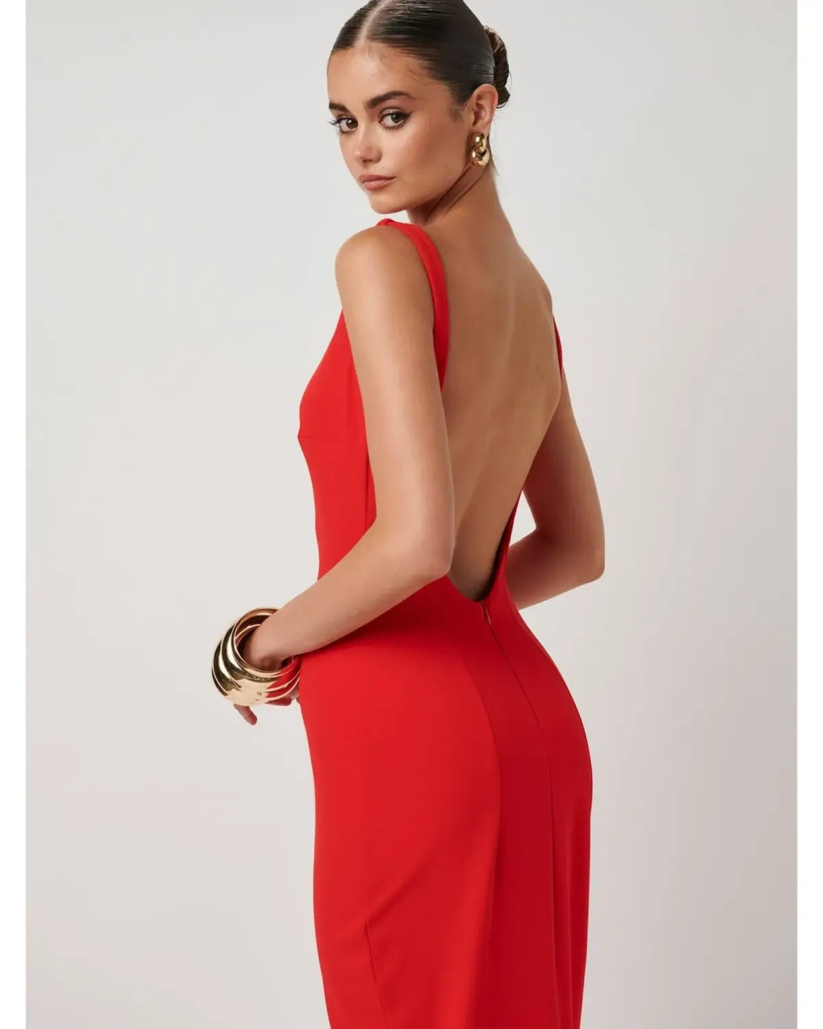 Effie Kats Verona Gown Red Size AU 8 photo 3