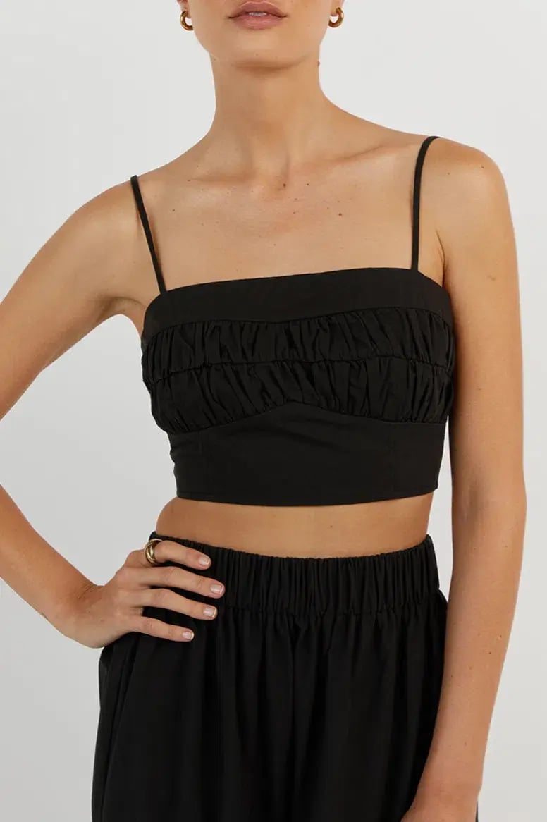 Dissh Elsa Cotton Crop Top & Skirt Set Black Size 6 photo 6