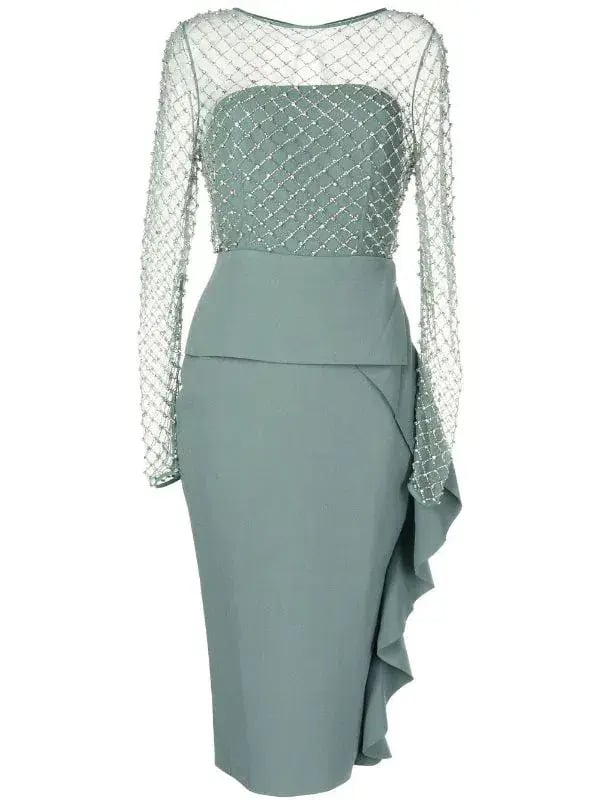Rachel Gilbert Estelle Dress Green Size 4/Au 14 photo 3