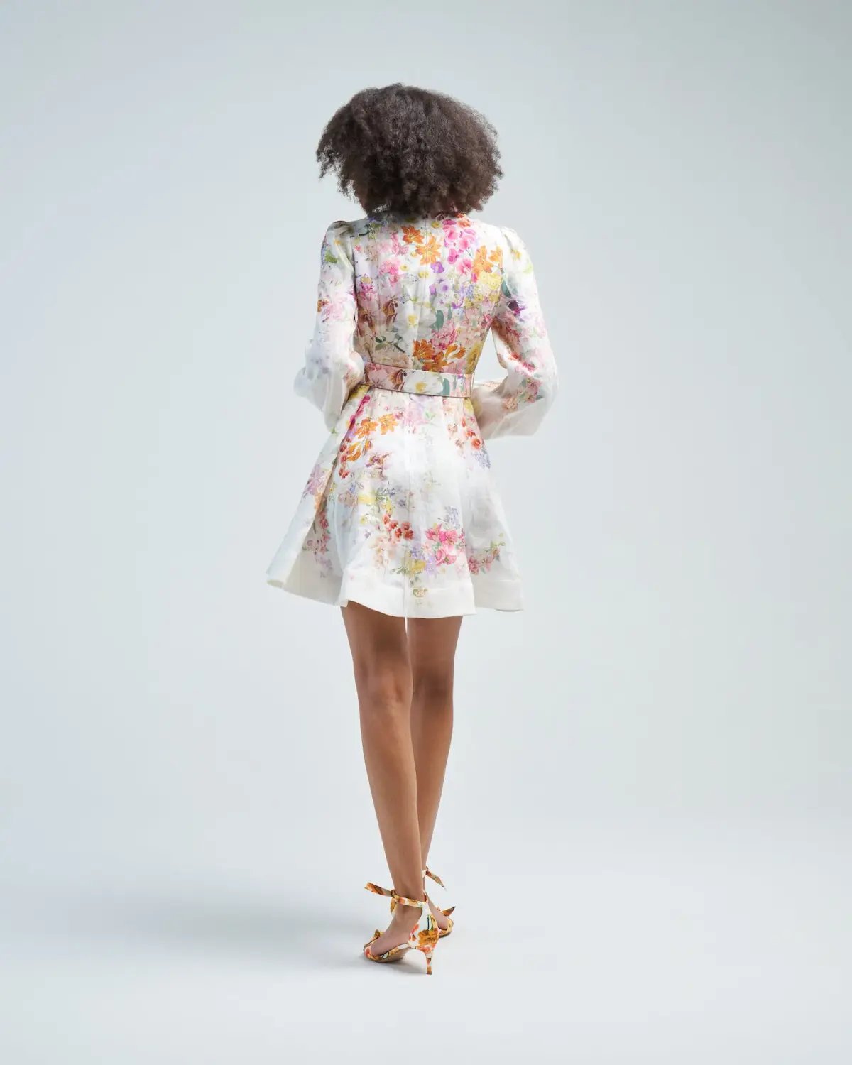 Zimmermann Natura Buttoned Mini Dress Kaleidoscope Garden Size 1 / AU 10 photo 2
