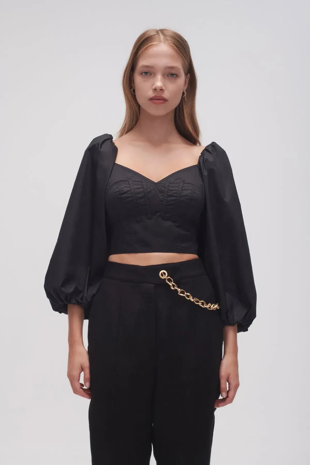 Aje Hester Corsetted Top Black Size 10 photo 2