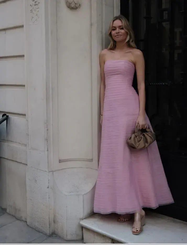 Aje Soundscape Maxi Dress in Chalk Pink Size 8 photo 6