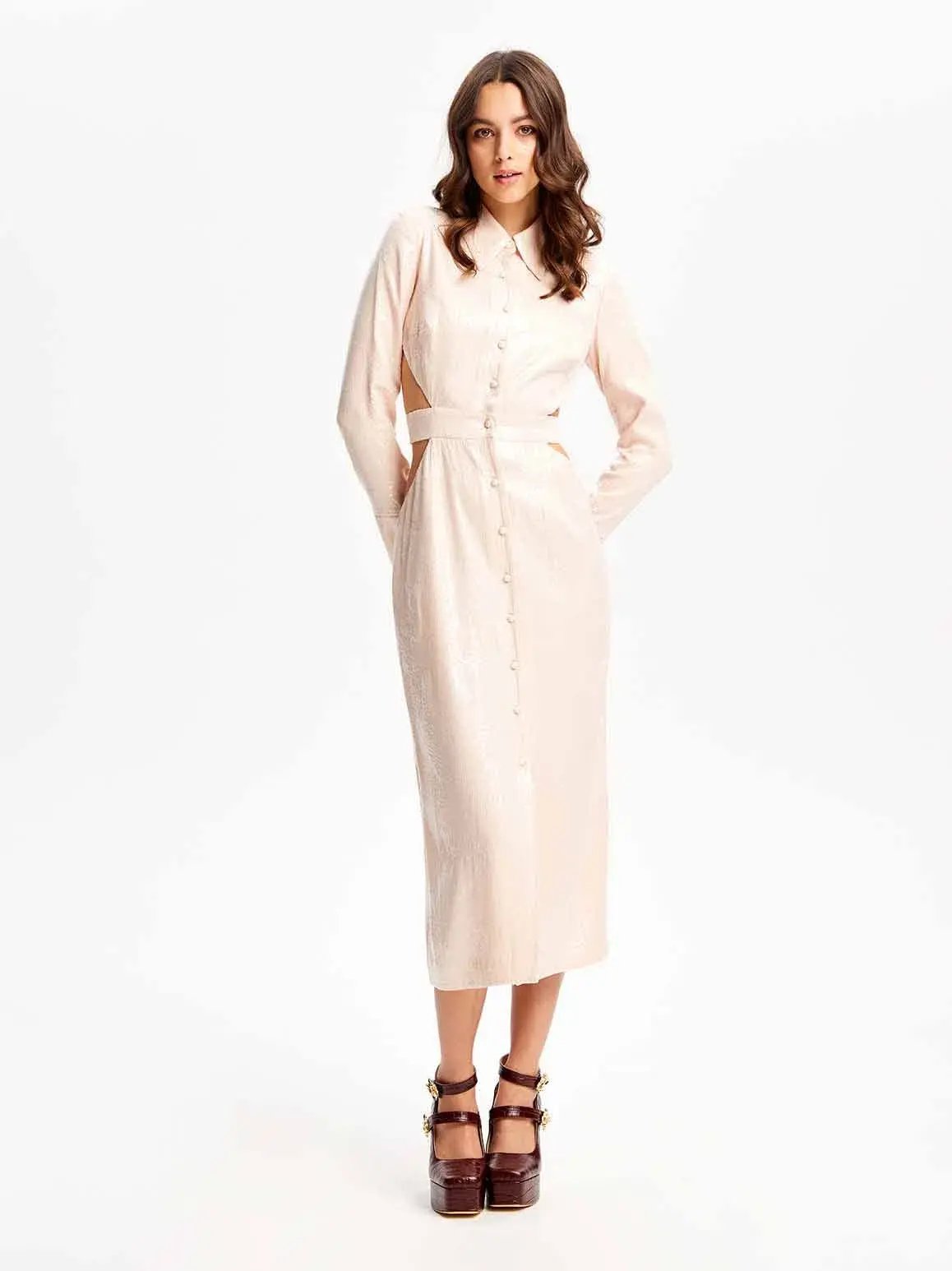 Alice McCall Night Sky Trench Dress Chai Latte Size 6 photo 4