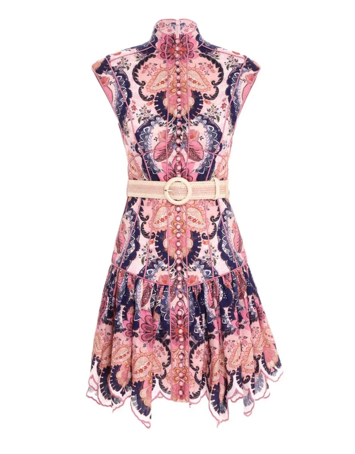 Zimmermann Laurel Flared Mini Dress Floral Size 1 / AU 10 photo 3