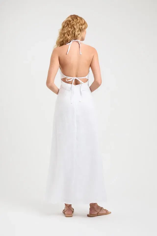 Kookai Tahiti Tied Dress White Size 6 photo 2