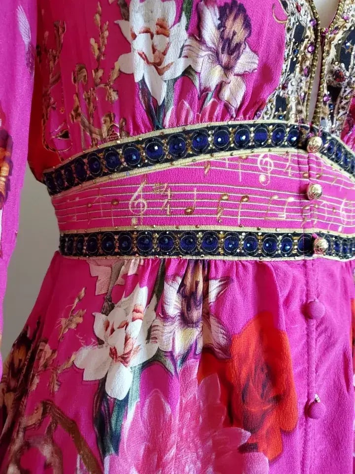 Camilla x Robbie Williams Button Front Frill Dress pink XXS What Happens on TOUR photo 9