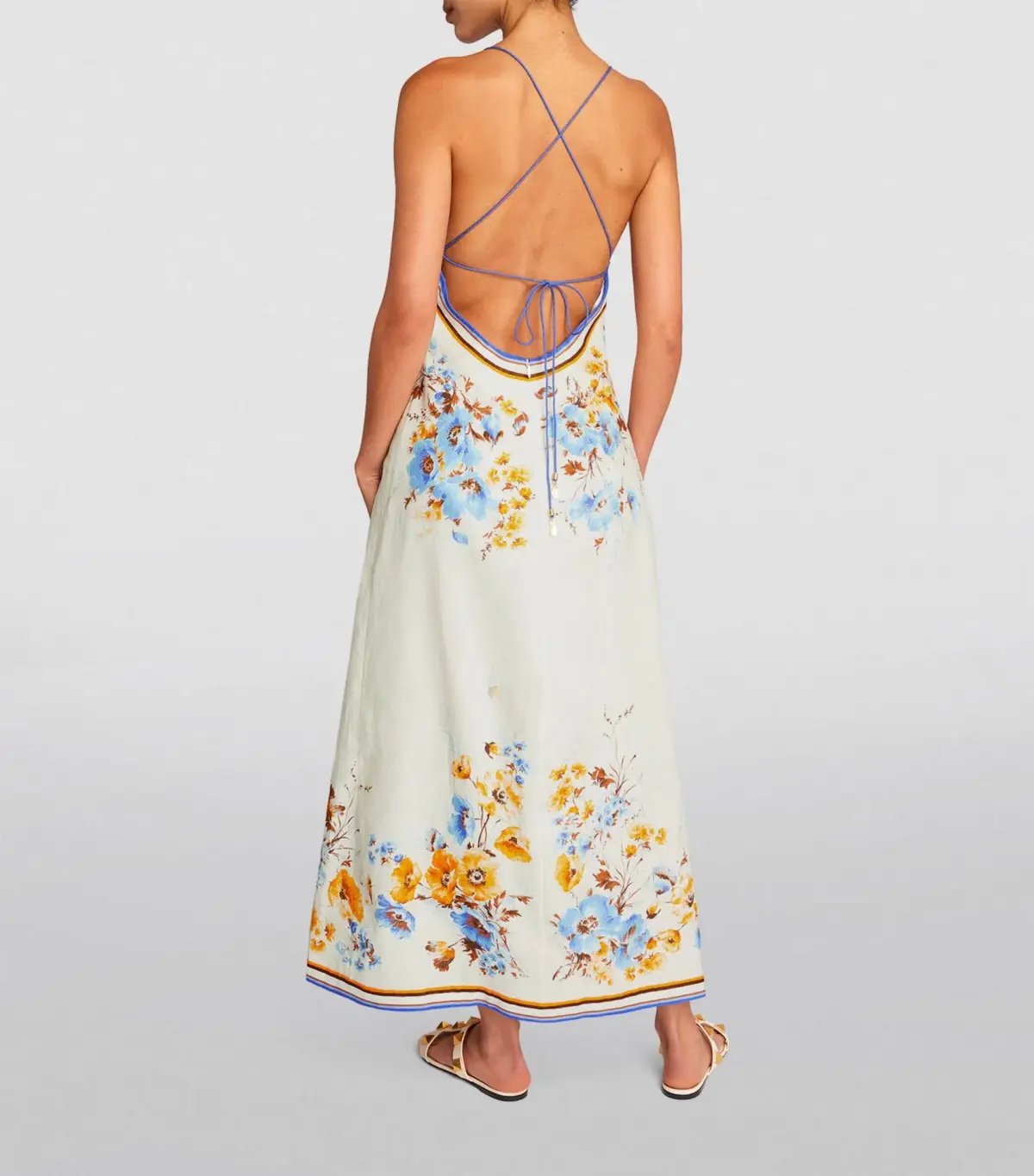 Zimmermann Halcyon Slip Midi Dress Floral Size 2 / AU 12 photo 3