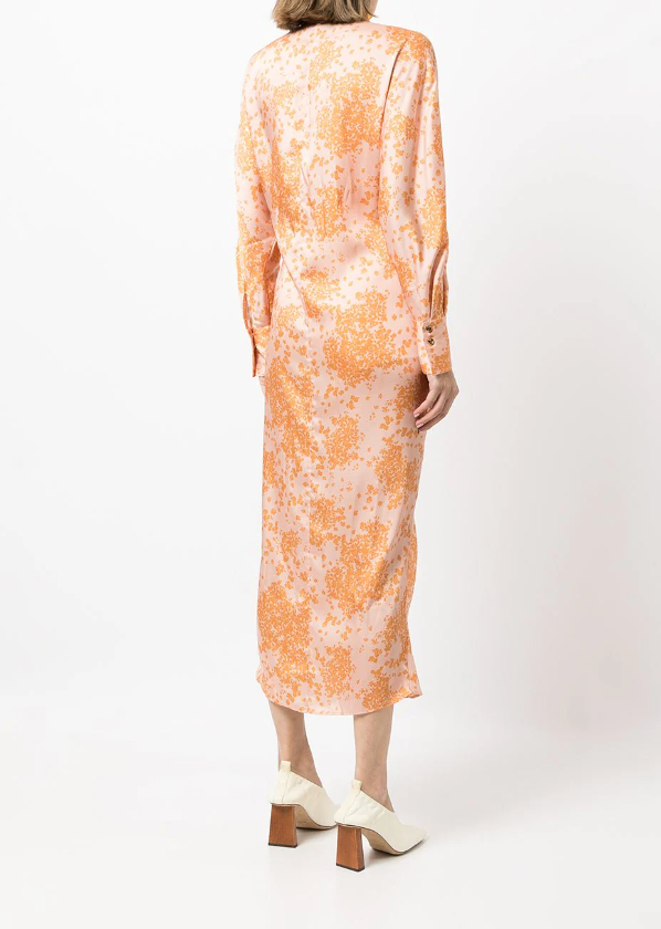 EVERTON FLORAL PRINT SHIRT DRESS BY ACLER ORANGE photo 5