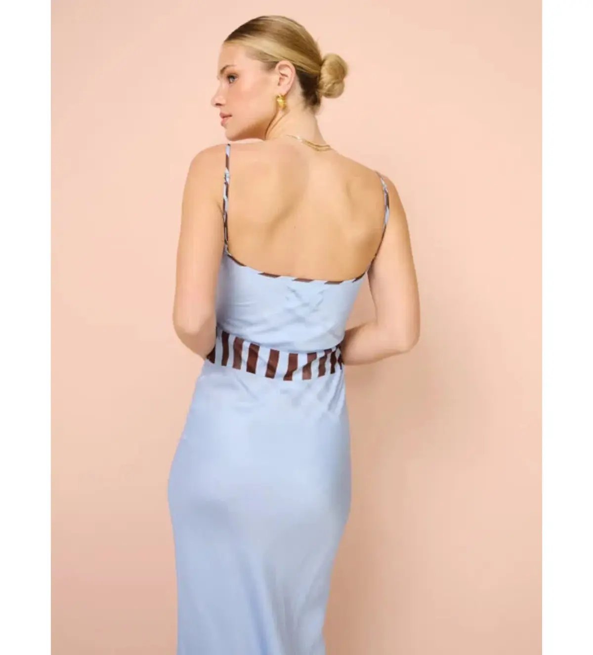 Romy Waterfront Bias Cut Dress Blue Size 6 photo 3