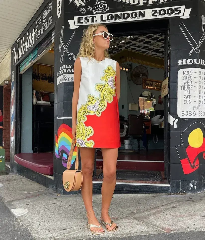 Alemais Sierra Mini Dress Print Size AU 12 photo 5