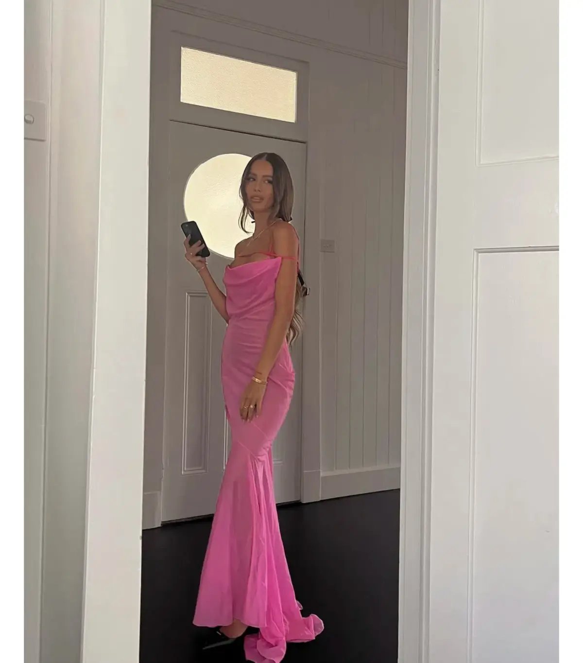 Jacquemus La Robe Draggiu Maxi Dress in Pink Size AU 12 photo 4