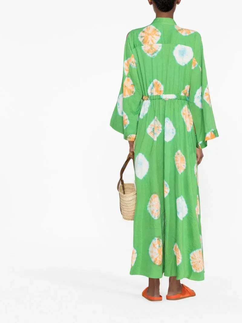 Alemais Sutton Tie Dye Maxi Pool Dress Green Size 8 photo 2