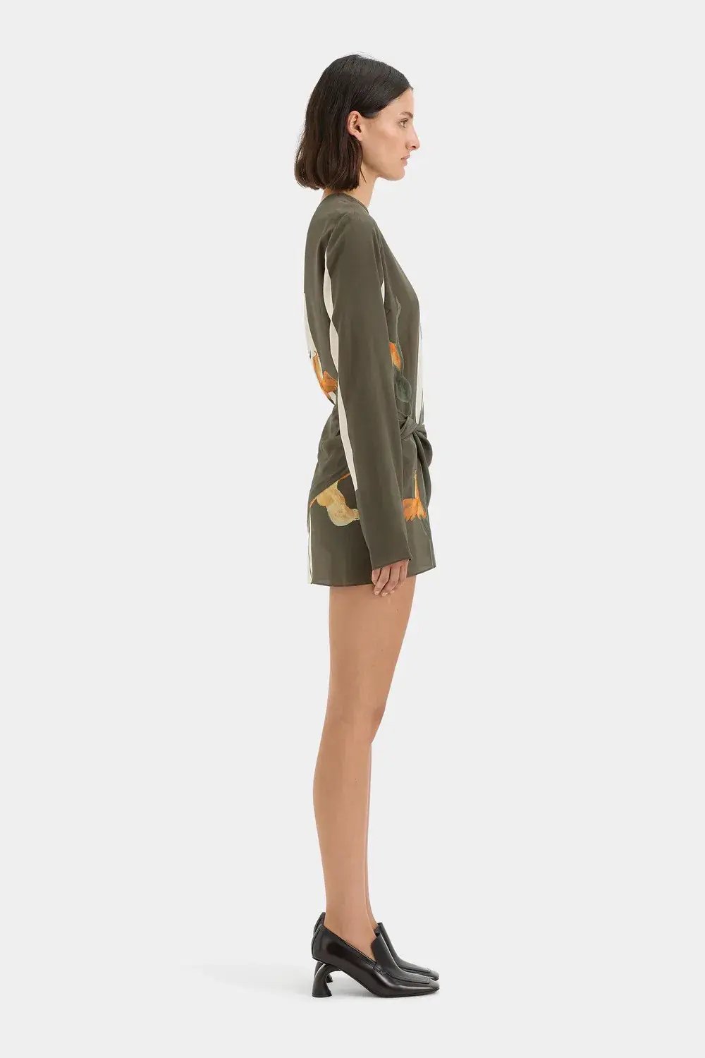 Sir The Label Constance Twist Mini Dress Green  Size 10 photo 3