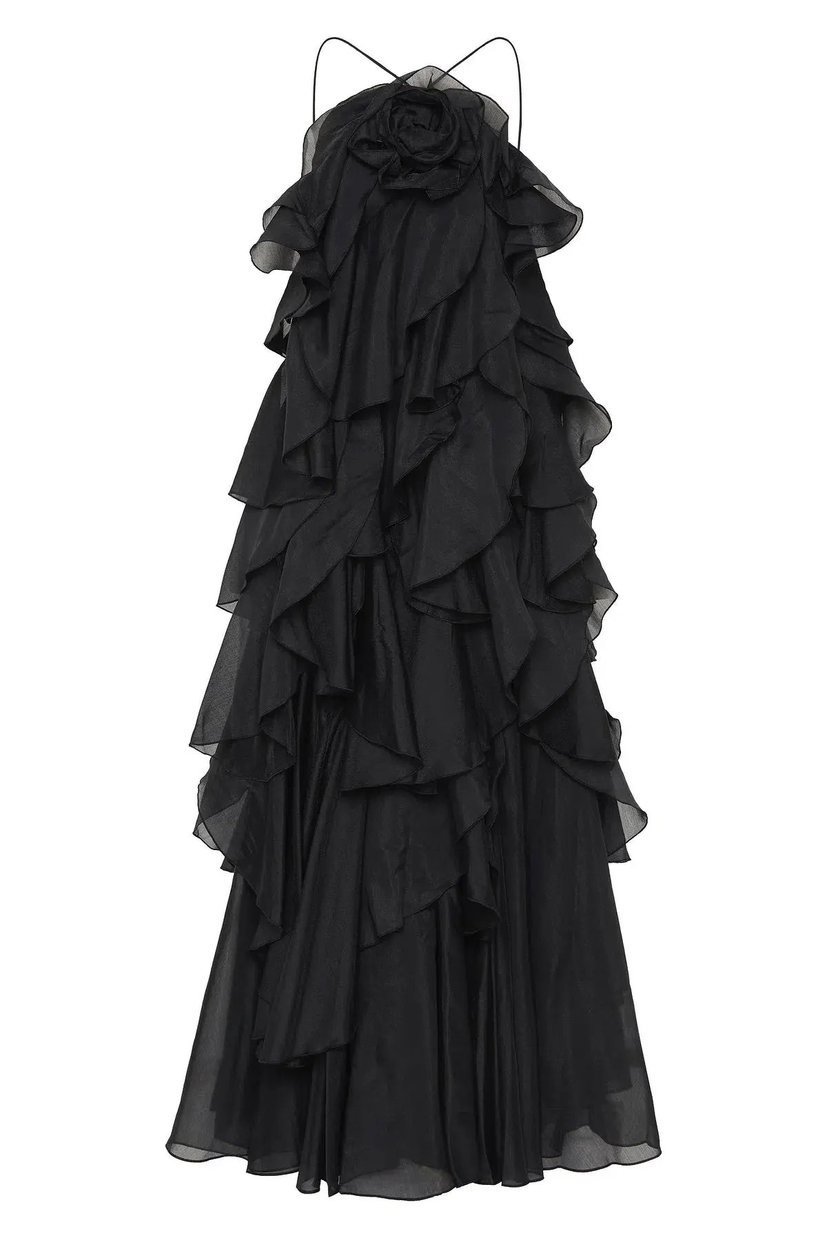 Aje Pandorea Layered Maxi Dress Black Size AU 6 photo 7