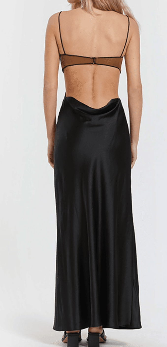 Bec & Bridge Agatha Cut Out Midi Dress Black Size 10 photo 3