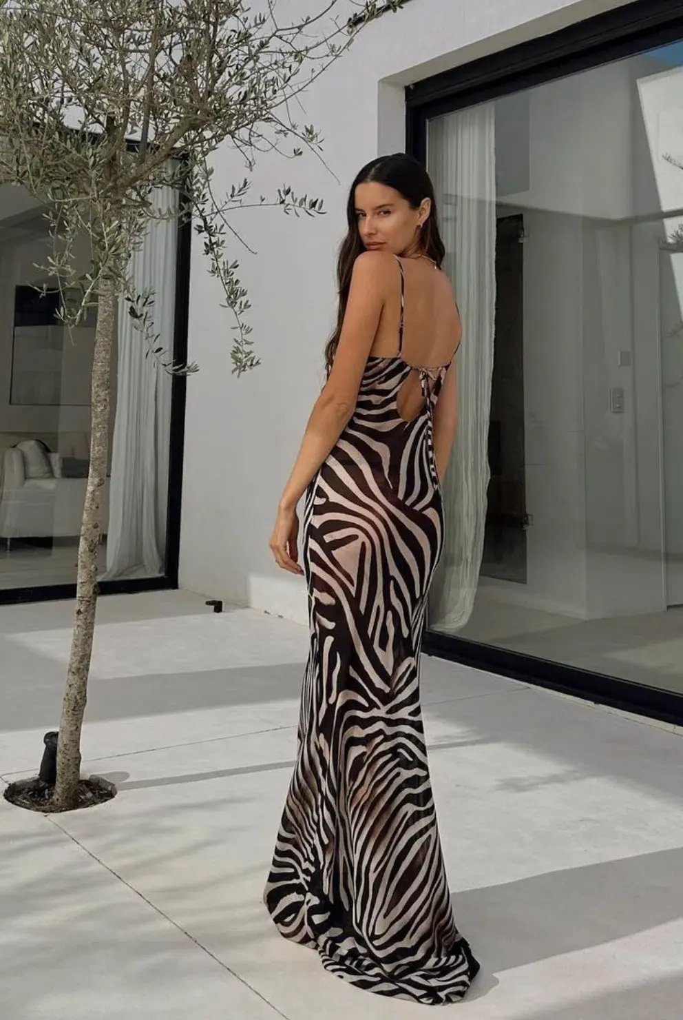 Rat & Boa Majel Dress Zebra Print Size 8 photo 2