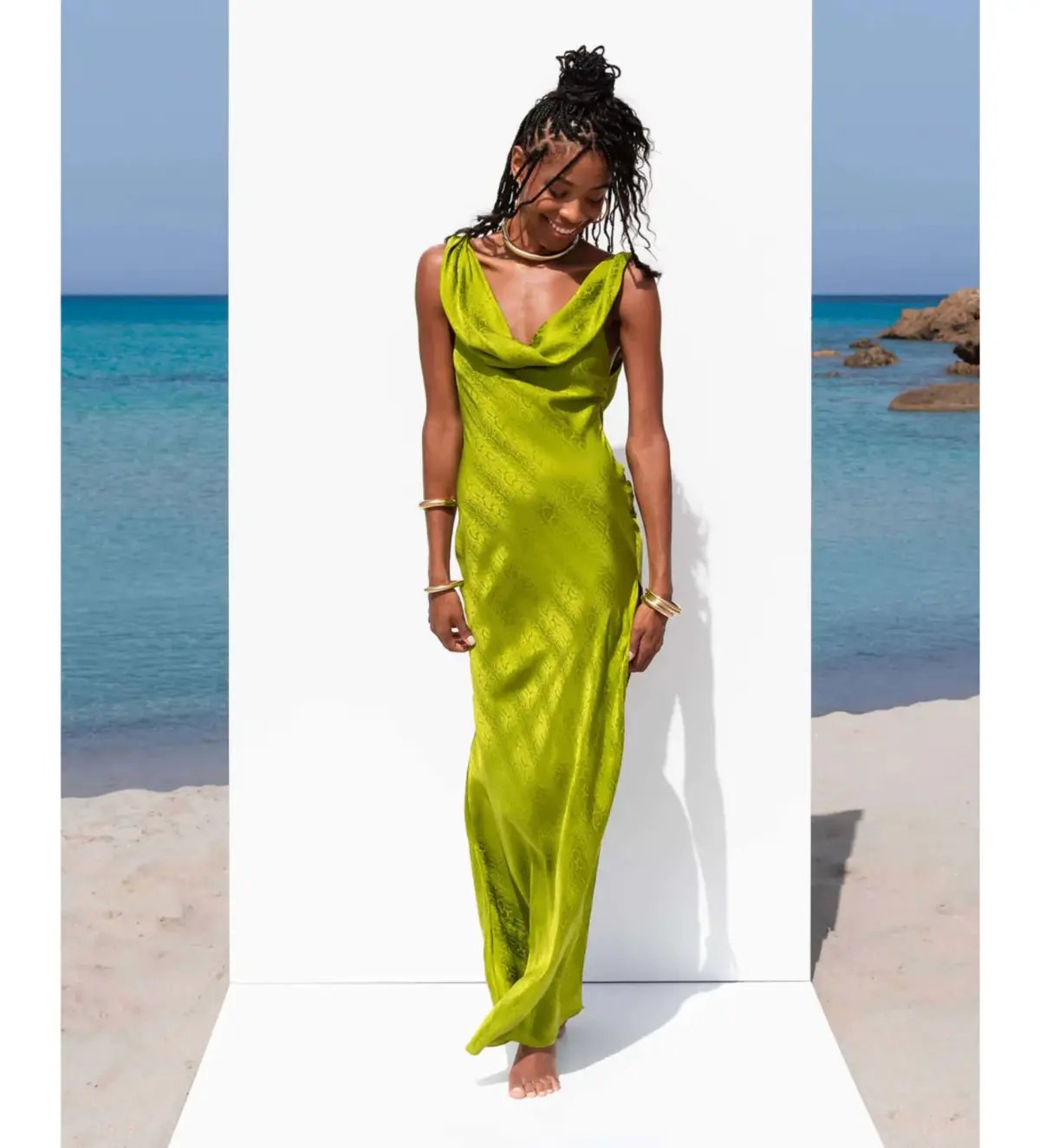 Rat and Boa Navarro Dress Lime Size M / AU 10 photo 2